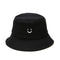Bucket Hat with Embroidered Smiley Face