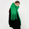 Oversized Green Scarf with Tassel End