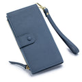 Grain Leather Long Wallet with Wristlet