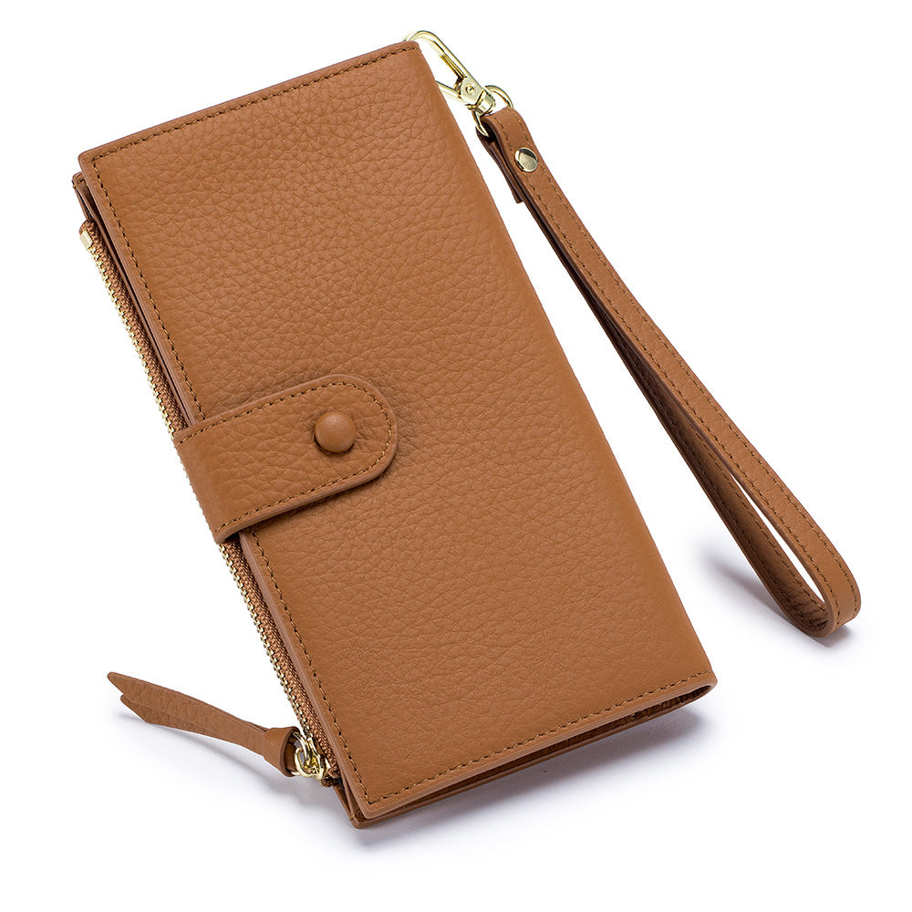 Shop Grain Leather Wallet, Long Purse with Wristlet, Multi