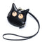 Leather Kitty Coin Purse Necklace