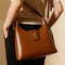 Structured Leather Hobo Bag