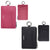 2 Pack Leather Card Holder Wallet with Keychain