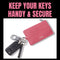 2 Pack Leather Card Holder Wallet with Keychain