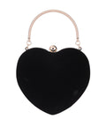 Heart Clutch Bag with Gold Handle