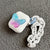 White Airpods Case with Butterfly Ornament