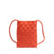Woven Faux Leather Crossbody Phone Purse