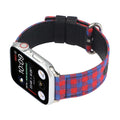 Checked Apple Watch Band - Blue Red
