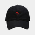 Cotton Ball Cap with Embroidered Heart