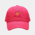Cotton Ball Cap with Embroidered Heart