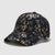 Baseball Cap with Gold Foil Floral Pattern