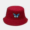 Bucket Hat with Embroidered Butterfly