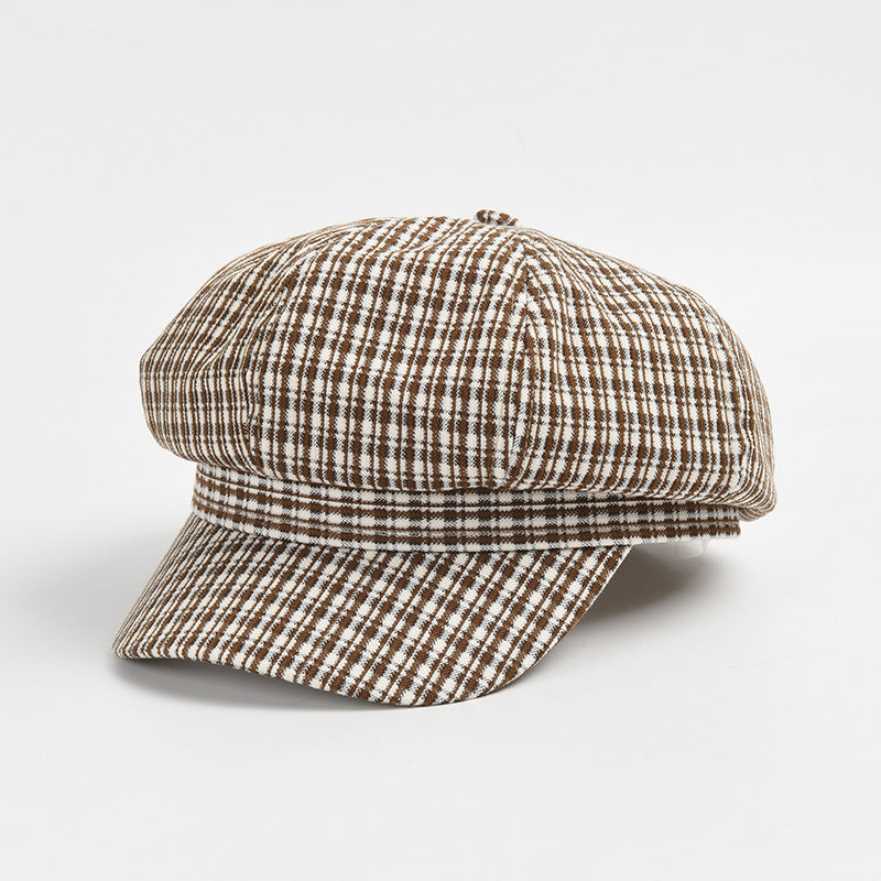 HIMODAbrimmedberet-plaid-women