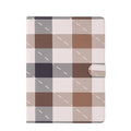 Checked Leather Folio iPad Case