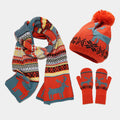 Christmas Elk Set - Beanie, Scarf & Gloves 3 pcs