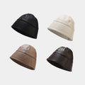 Leather Cloche Bucket Hat