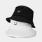 Bucket Hat with Embroidered Smiley Face