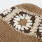 Hand Crochet Granny Square Straw Hat