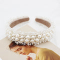 Crown Style Pearl-embellished Head Hoop