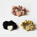 Hair Scrunchie with Heart, 3 Pack