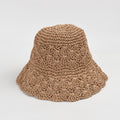 Crochet Floppy Straw Hat with Big Brim