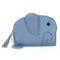 Leather Coin Pouch with Key Chain - Elephant