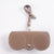 Real Leather Eyeglasses Case with Strap & Clips - Dark Khaki