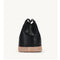 Soft Leather Bucket Shoulder Bag with Straw