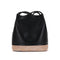 Leather Bucket Shoulder Bag with Straw