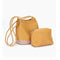 Leather Bucket Shoulder Bag with Straw