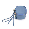 Leather Box Coin Bag with Wristlet