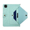 Leather Folio iPad Case with Wristlet & Crossbody Strap - Mint