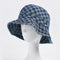 Checkered Denim Bucket Hat