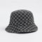 Checkered Denim Bucket Hat