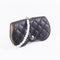 Quilted Leather Glasses Case with Pearl Wristlet Strap