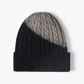 Cable Knit Gradient Roll Up Beanie