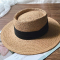 Straw Boater Hat with Ribbon
