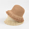 Straw Bucket Hat with Tassel