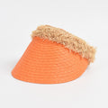 Straw Visor Sun Hat with Tassel