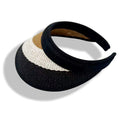 Straw Visor with with Printed Stripes