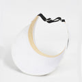 Straw Visor Hat with Floral Gauze
