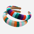 Headband with Color Block Stripes, 2 pack