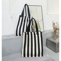 Striped Canvas Shopping Bag