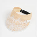 Sun Visor Straw Hat with Lace
