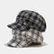 Tweed Newsboy Hat- Plaid