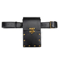 Vintage Studded Belt Bag in Black