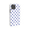 Tough Polka Dots iPhone Case - White & Ocean Blue