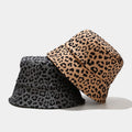 Leopard Print Woolen Bucket Hat