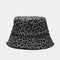 Leopard Print Woolen Bucket Hat