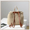 Straw Backpack with Fringe